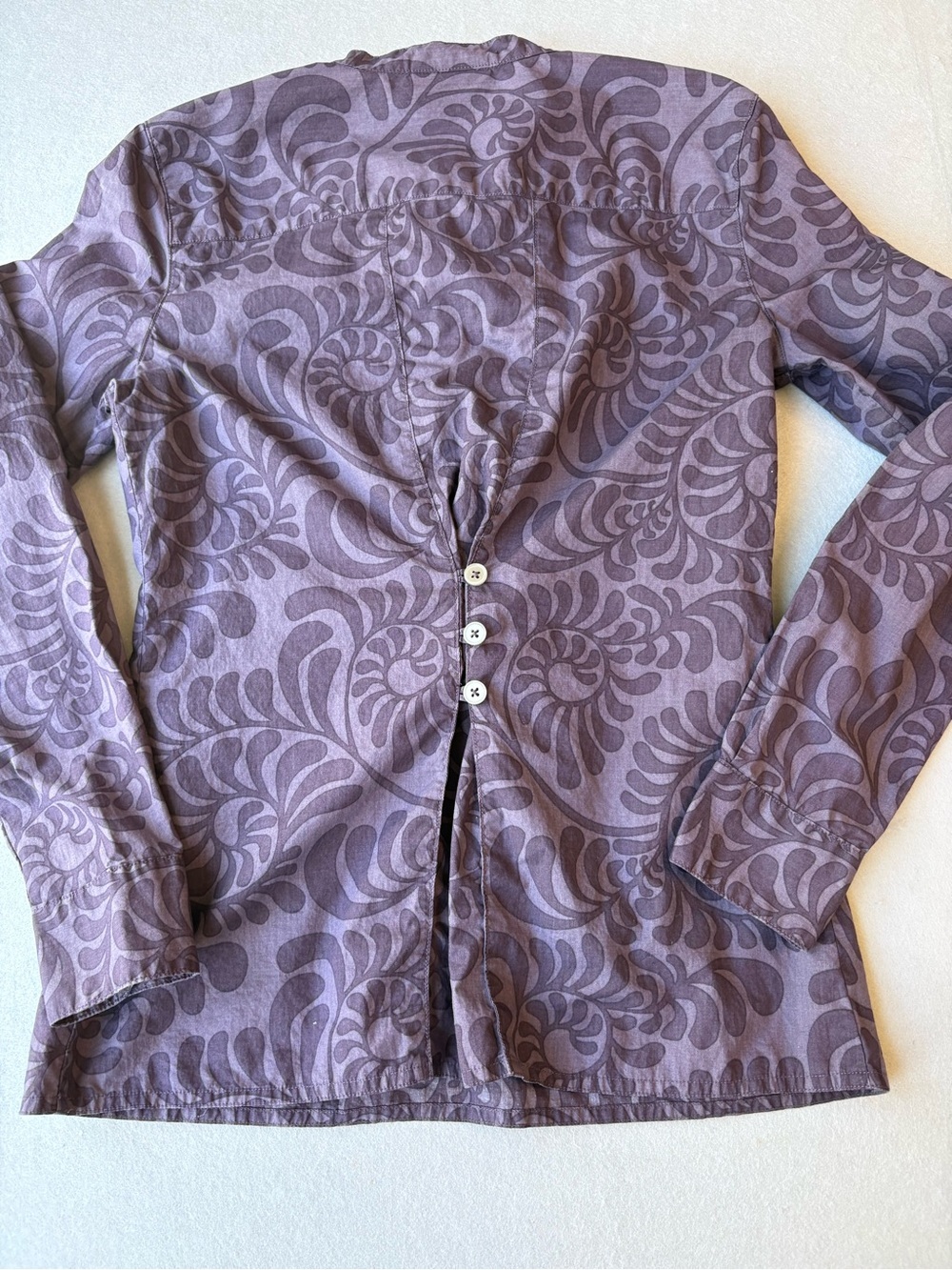 Women’s Golite Purple Patterned Blouse with button detail sz S 100% cotton - Picture 9 of 10